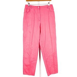 Susan Bristol Y2K Pink Jeans 12 Womens Straight Denim High Rise MomCore Cotton